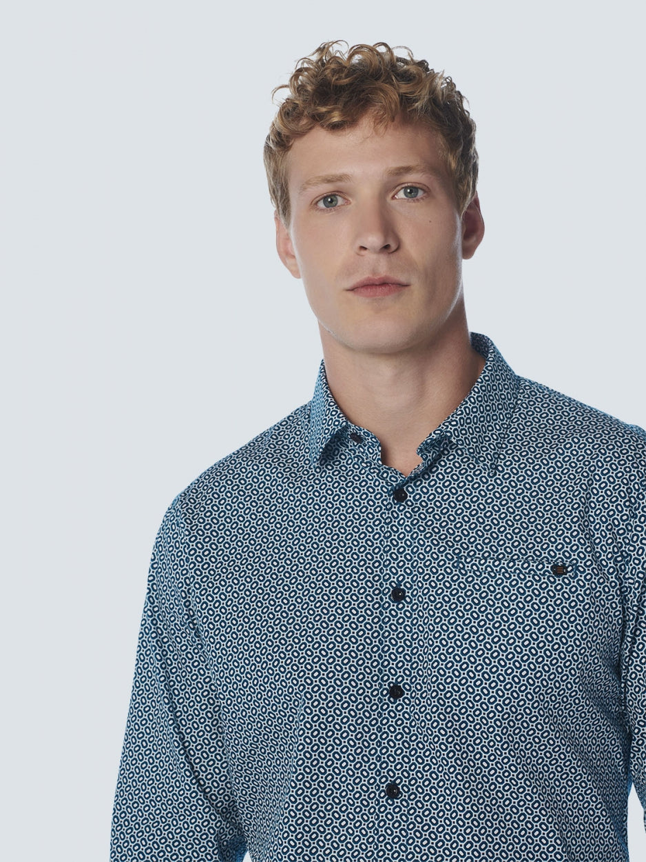 Shirt Stretch Allover Printed | Ocean