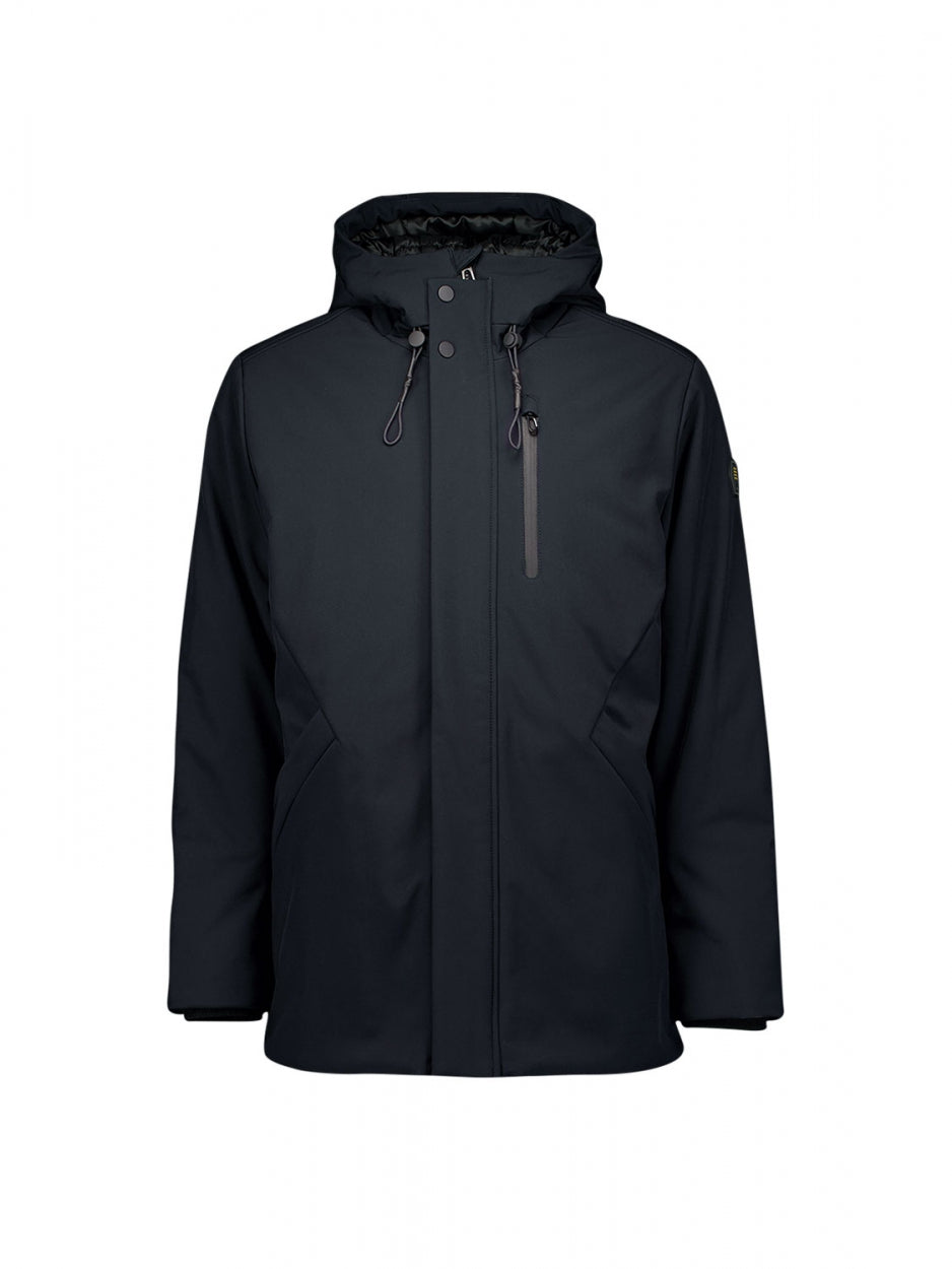 Jacket Mid Long Fit Hooded Softshell Stretch | Night