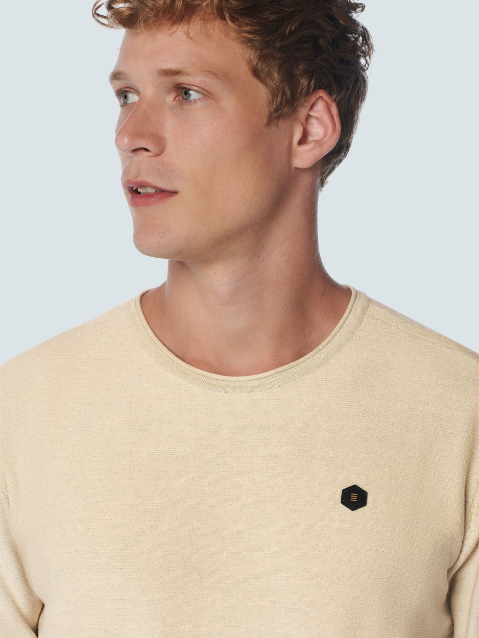 Pullover Crewneck Jacquard With Contrast Colour Inside | Light Seagreen