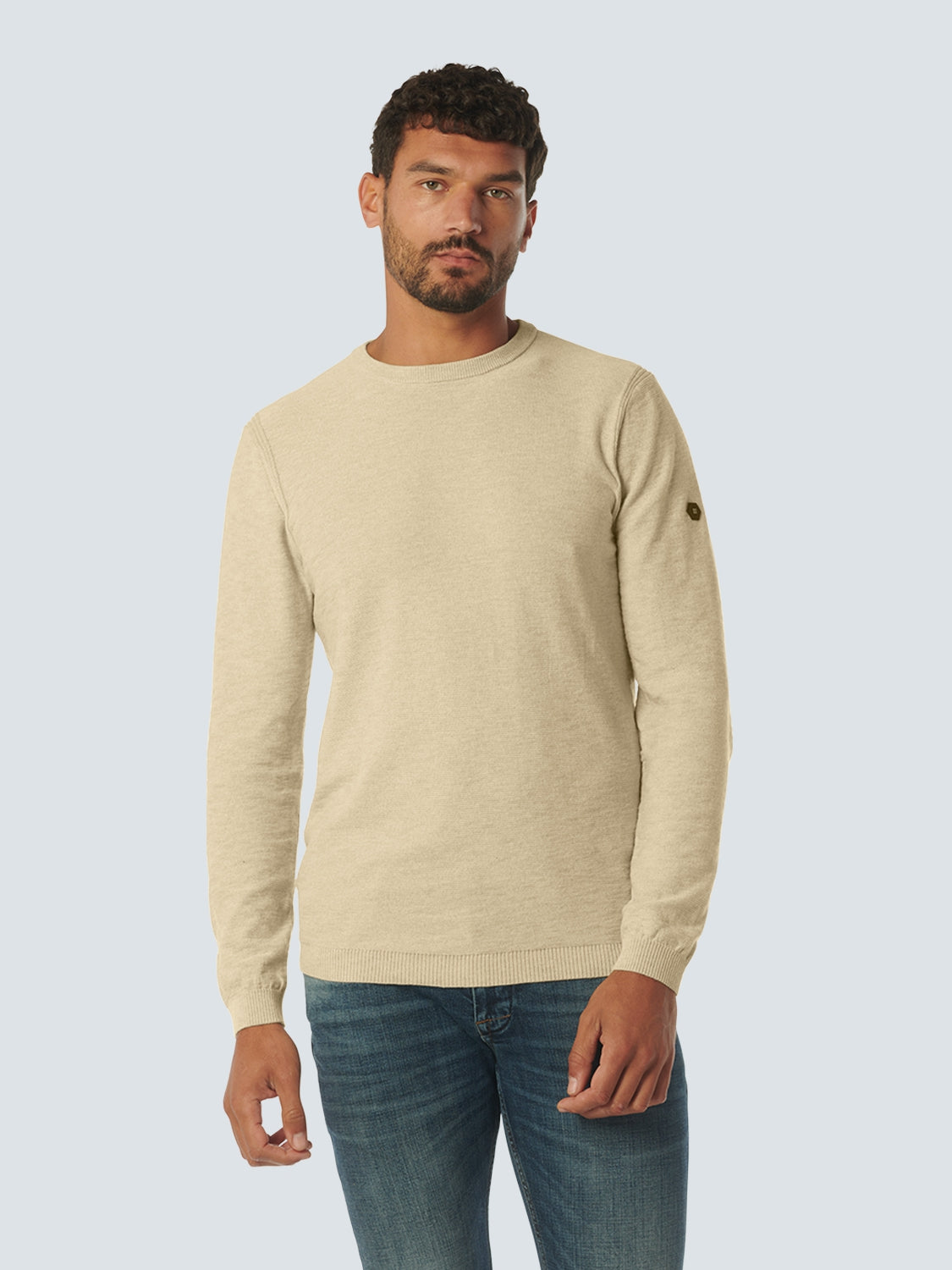 Pullover Crewneck 2 Coloured Melange | Cream