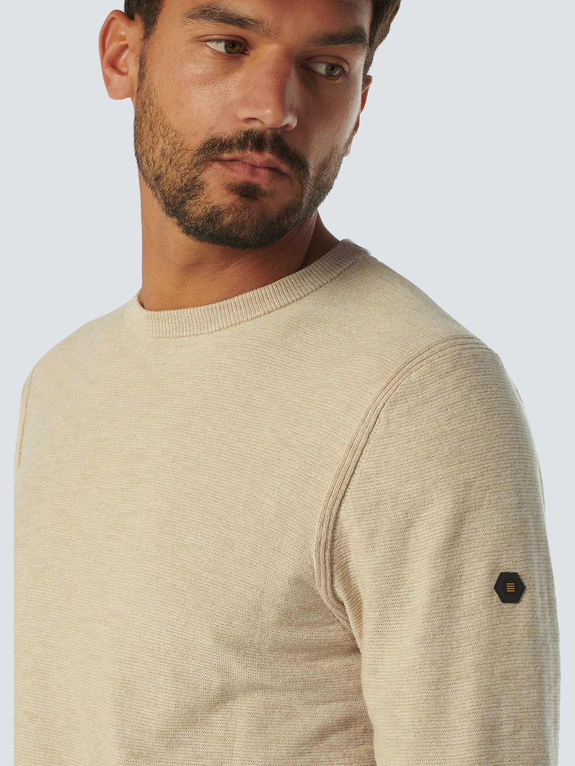 Pullover Crewneck 2 Coloured Melange | Cream