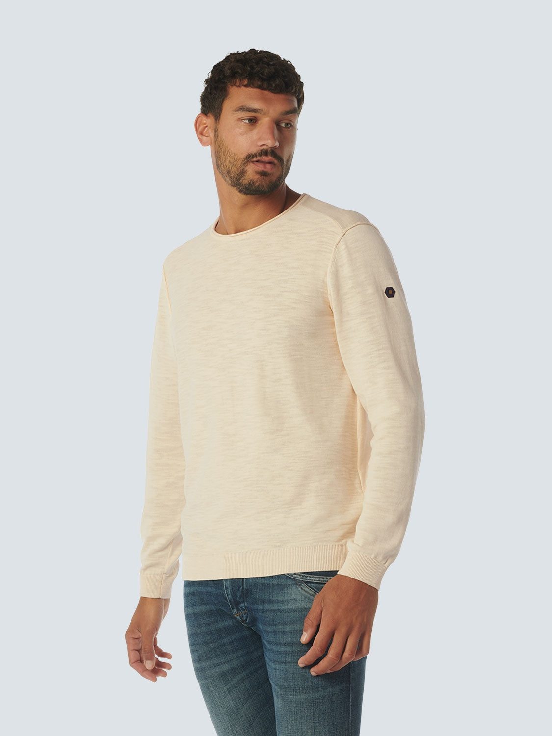 Pullover Crewneck Garment Dyed + Stone Washed | Cream
