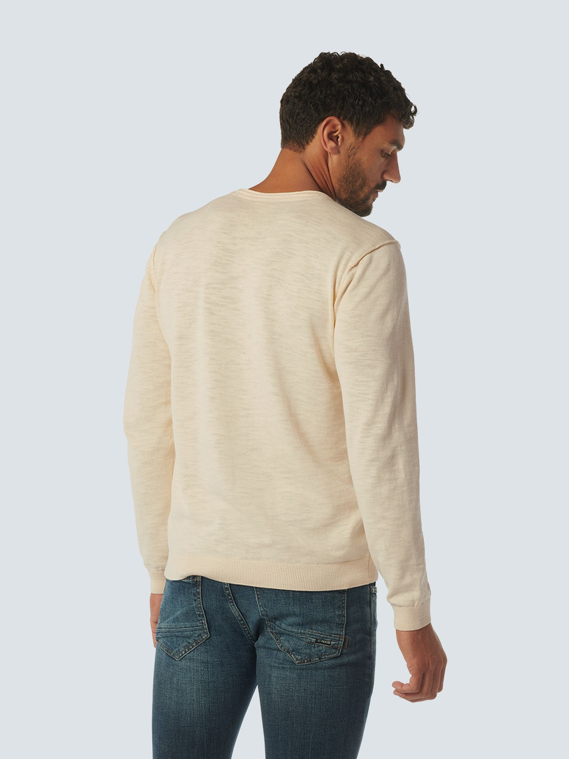 Pullover Crewneck Garment Dyed + Stone Washed | Cream