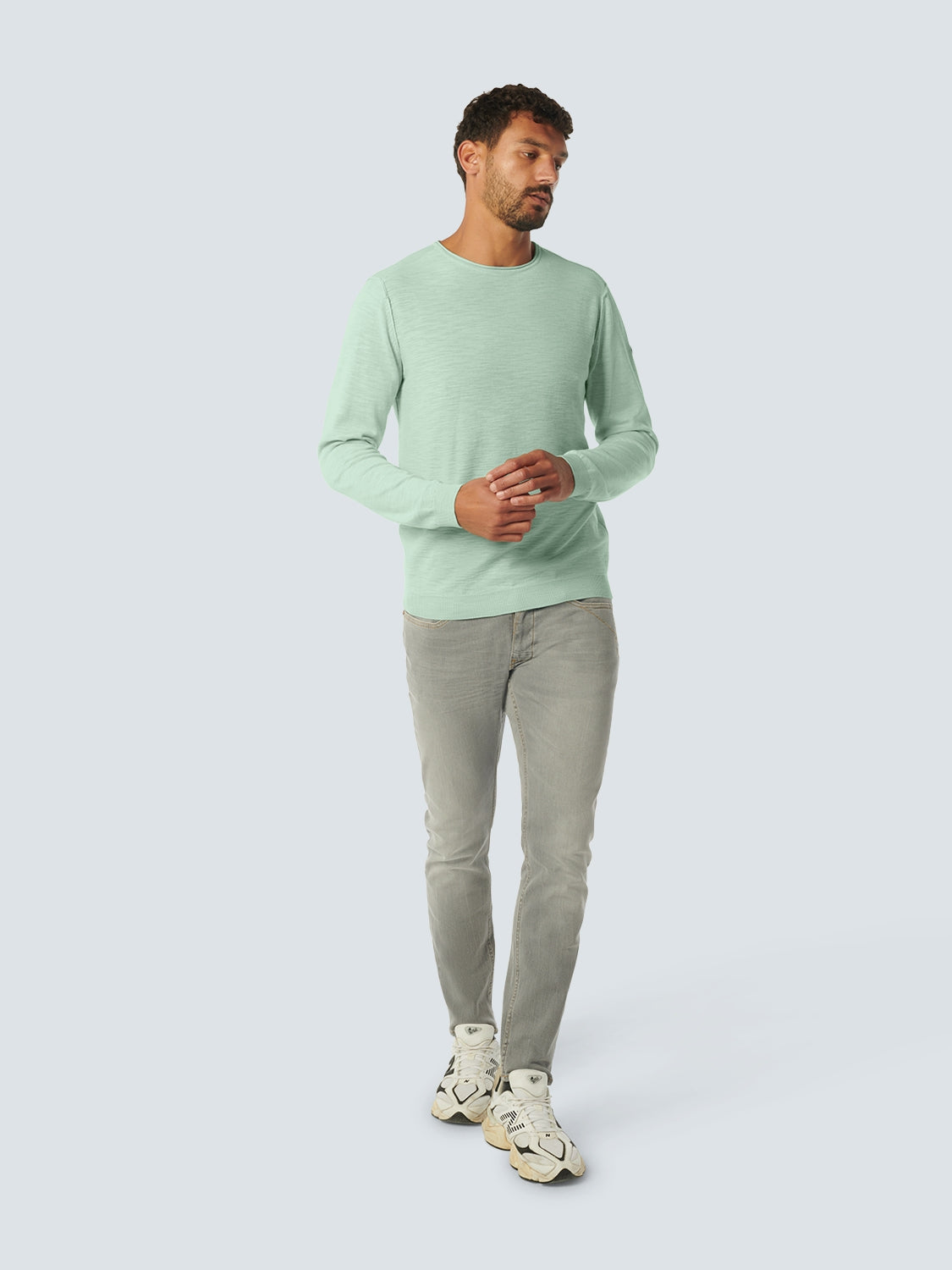 Pullover Crewneck Garment Dyed + Stone Washed | Mint