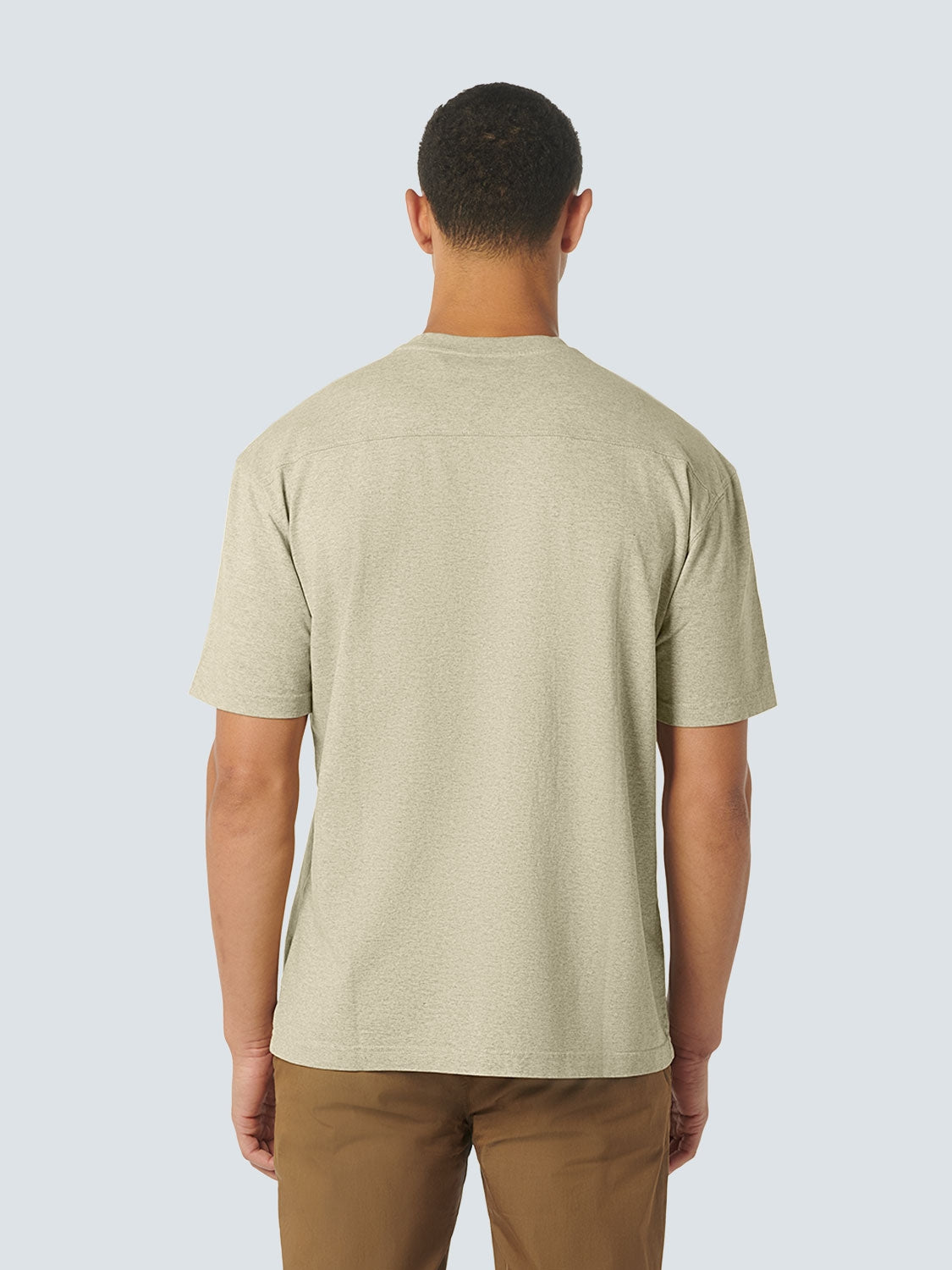 T-Shirt Crewneck Melange | Cream