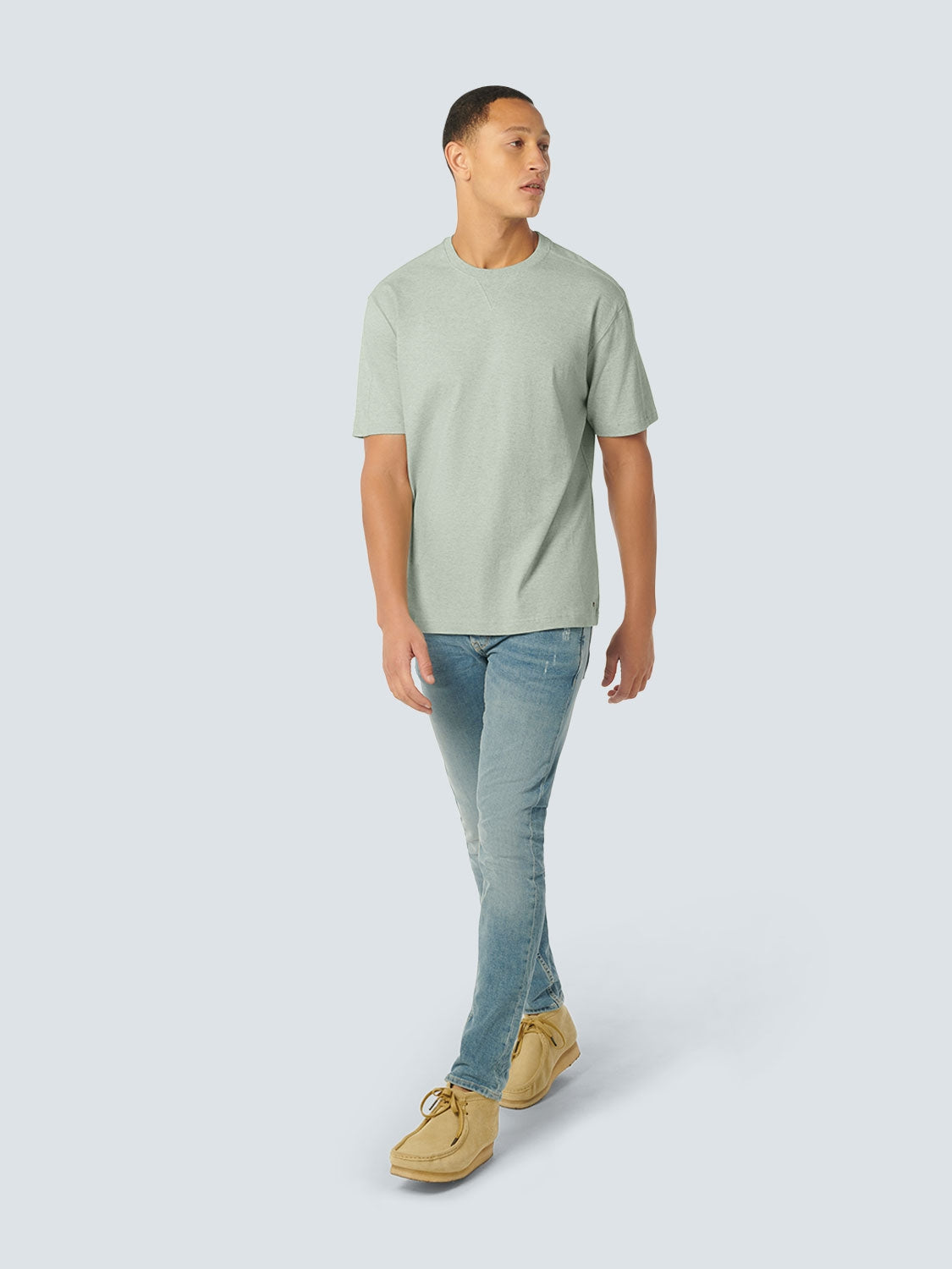 T-Shirt Crewneck Melange | Mint