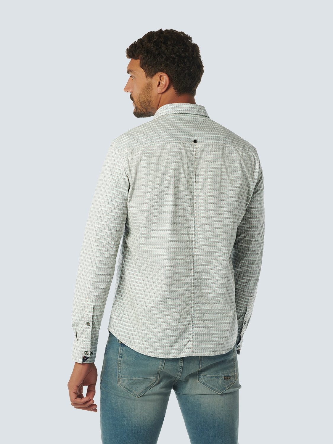 Shirt Stretch Allover Printed | Dark Steel