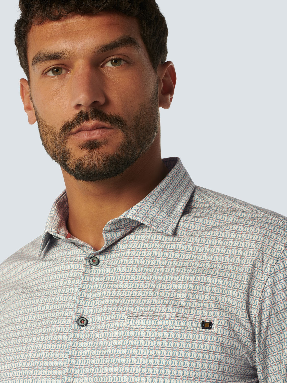 Shirt Stretch Allover Printed | Dark Steel