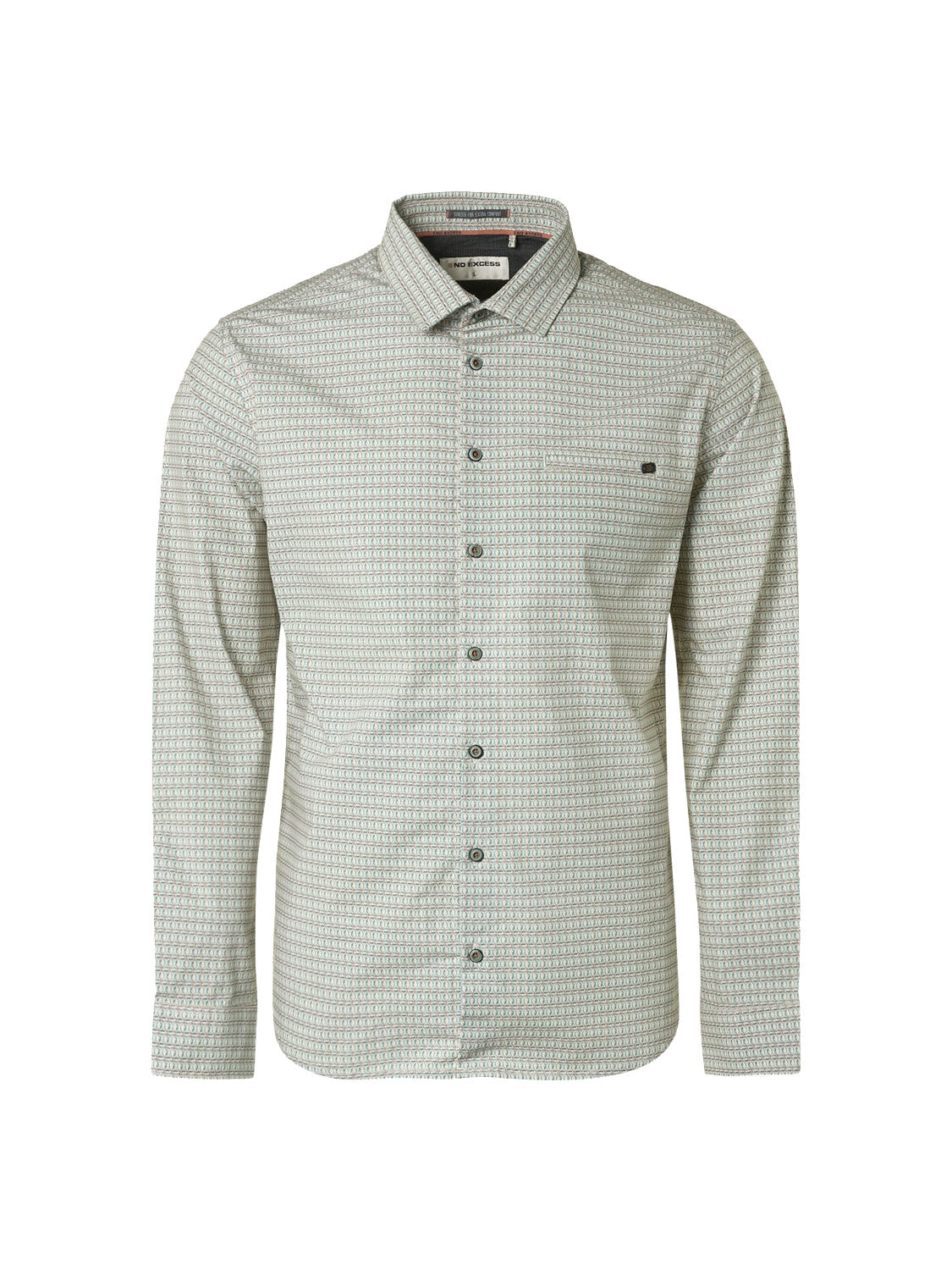Shirt Stretch Allover Printed | Dark Steel