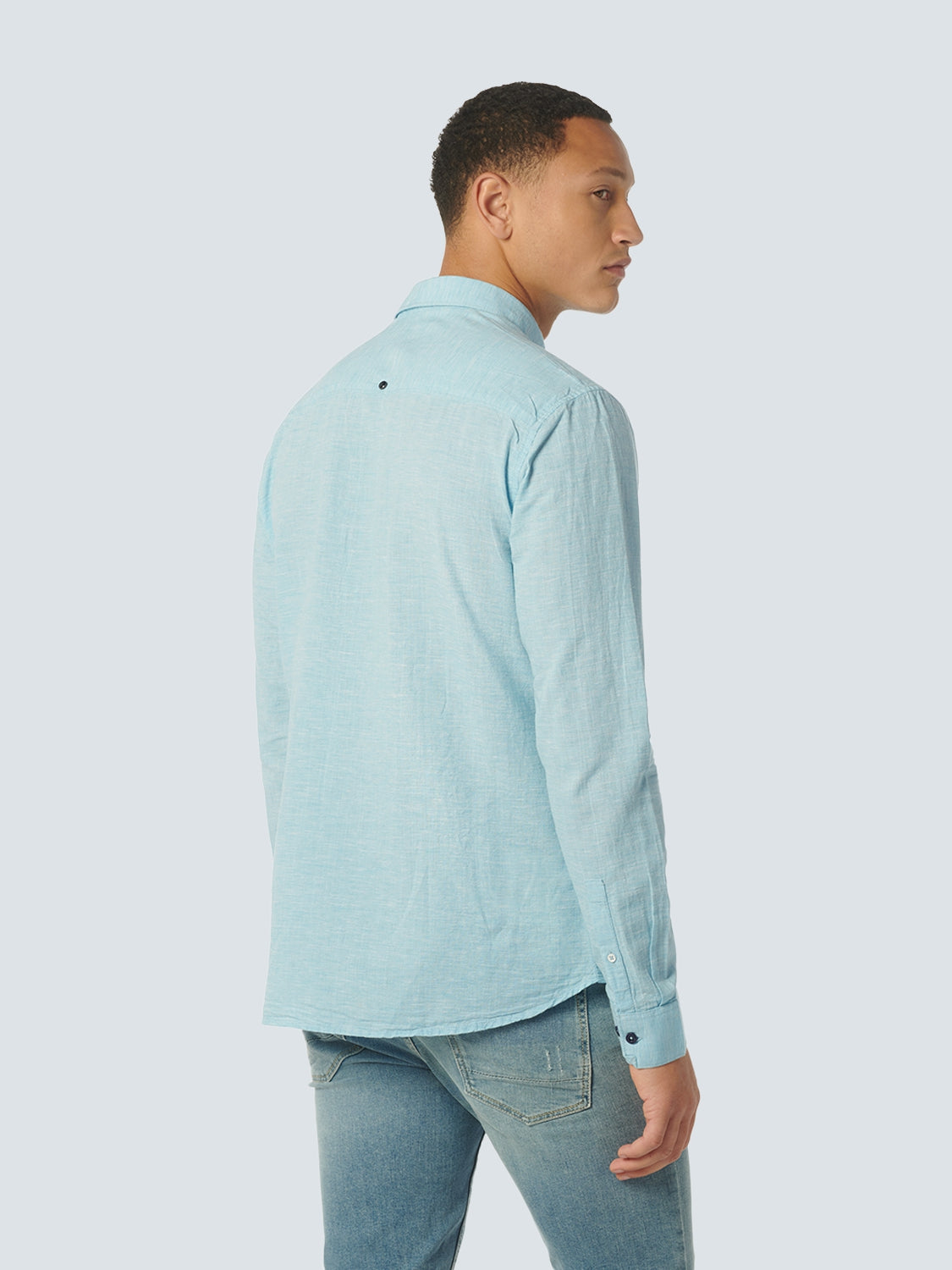 Shirt 2 Coloured With Linen | Aqua