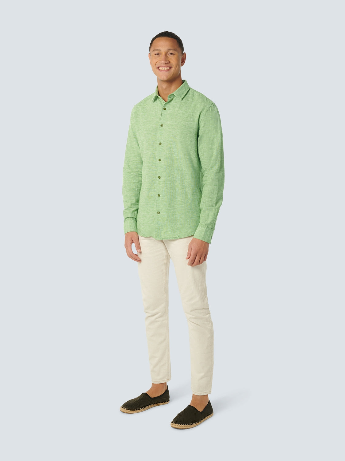 Shirt 2 Coloured With Linen | Green