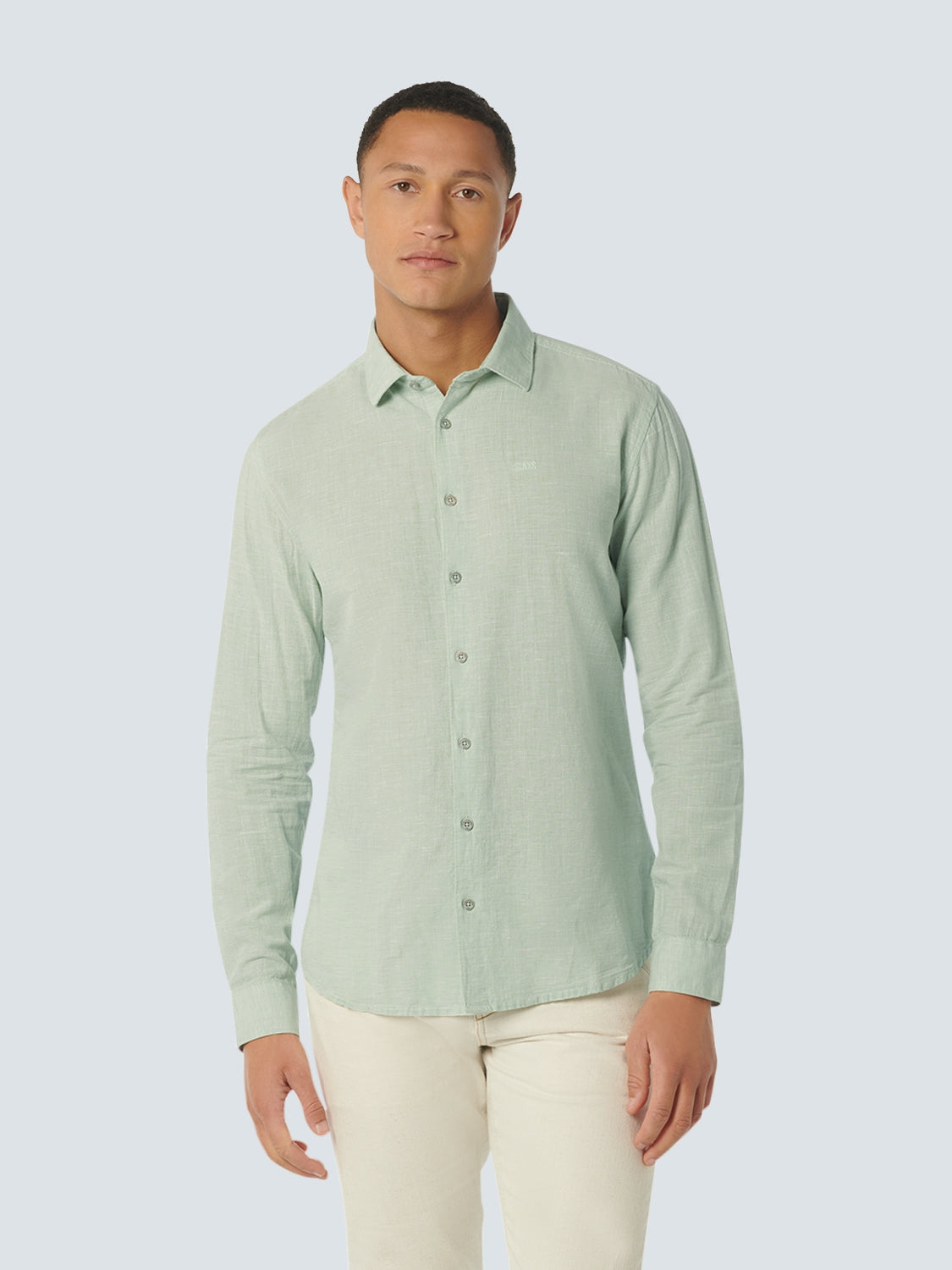 Shirt 2 Coloured With Linen | Mint