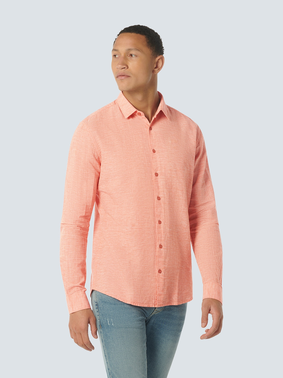 Shirt 2 Coloured With Linen | Melon