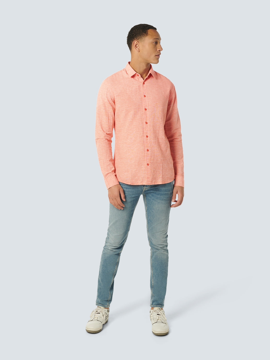 Shirt 2 Coloured With Linen | Melon