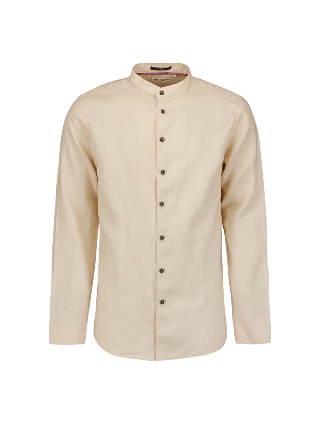 Shirt Granddad Linen Solid | Cement