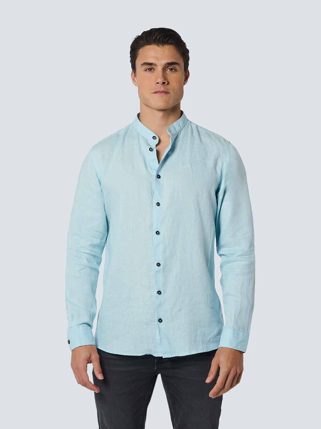 Shirt Granddad Linen Solid | Ice