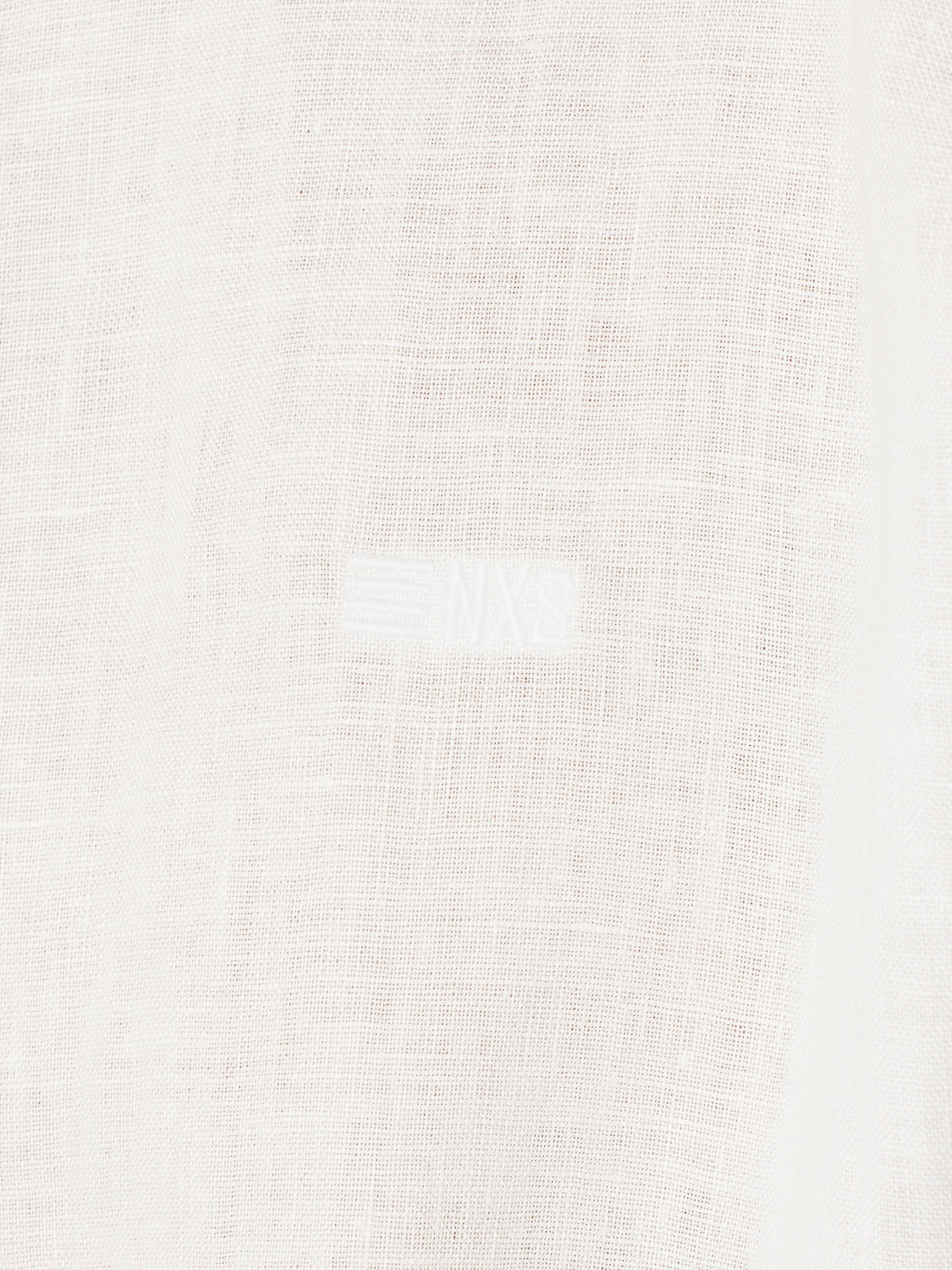 Shirt Short Sleeve Linen Solid | White