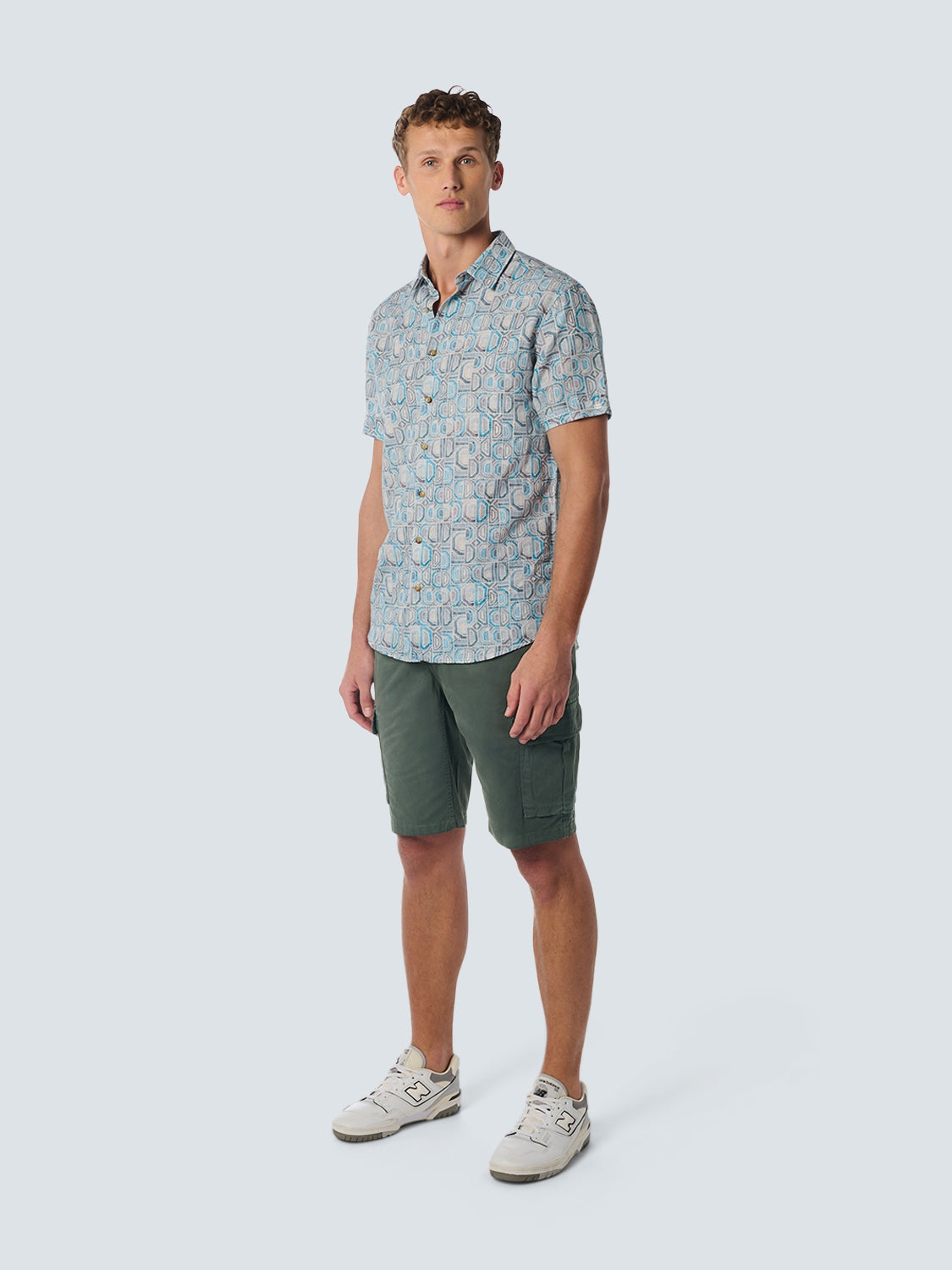 Short Cargo Garment Dyed + Stone Washed Stretch | Steel