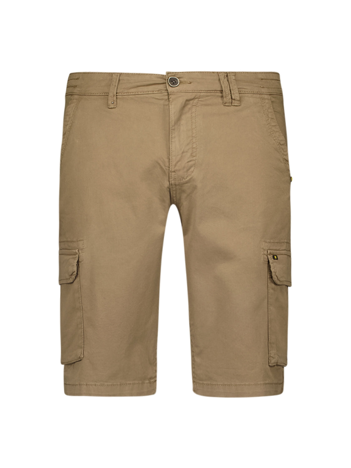 Short Cargo Garment Dyed + Stone Washed Stretch | Almond