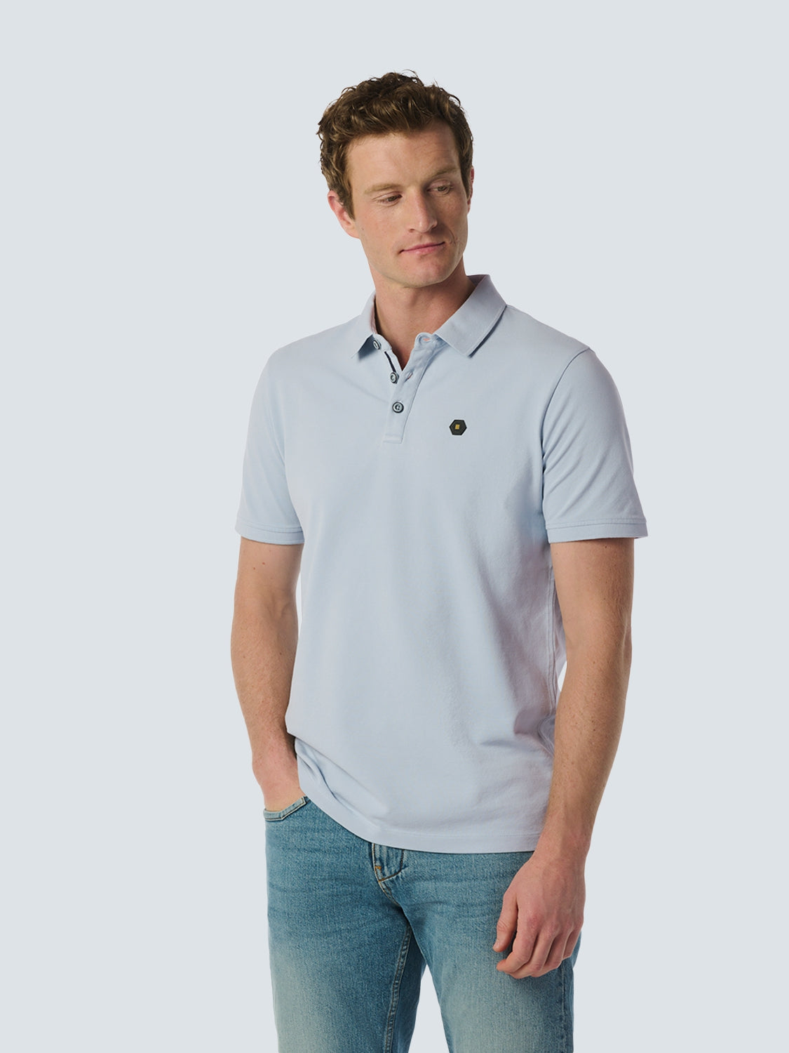 Cotton Polo with Stretch - Timeless Favorite for Any Occasion | Sky