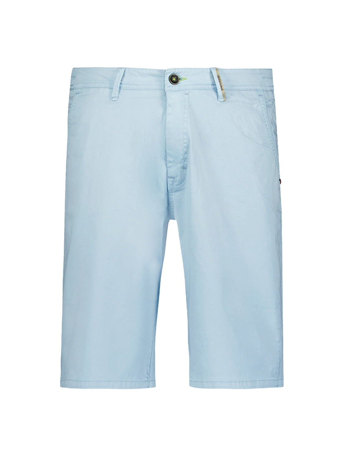 Comfortable Cotton Blend Short with Stretch and Zipper Closure | Sky