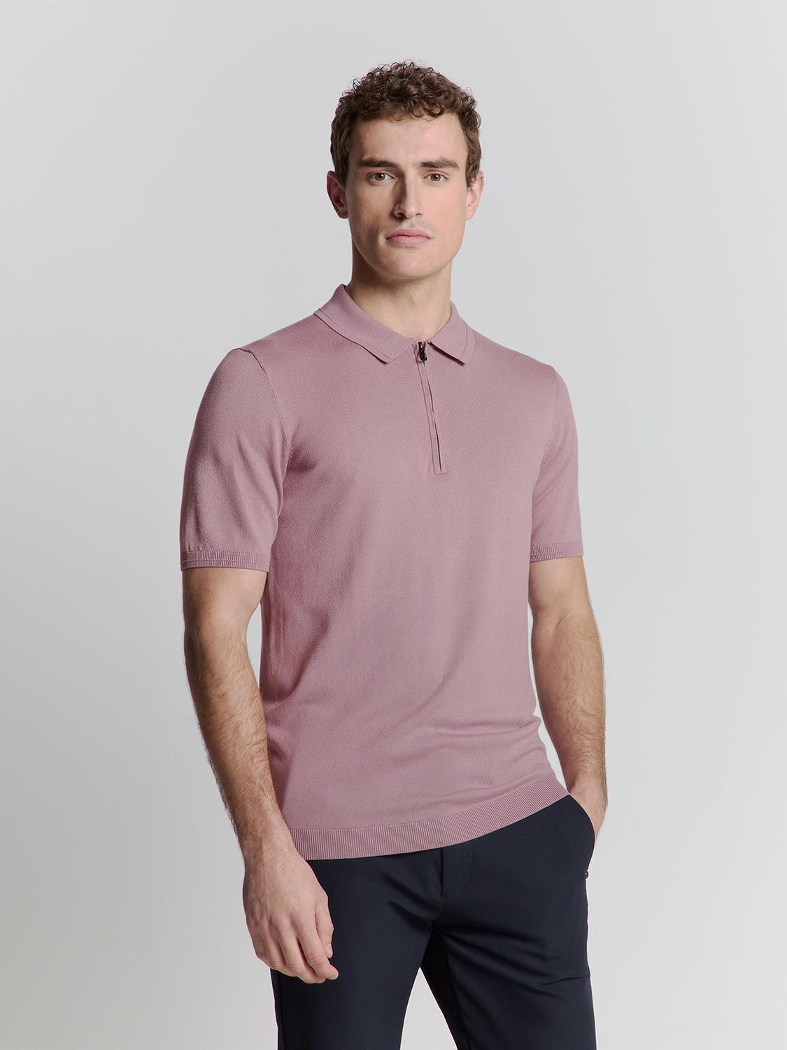 Short sleeve polo | Mauve