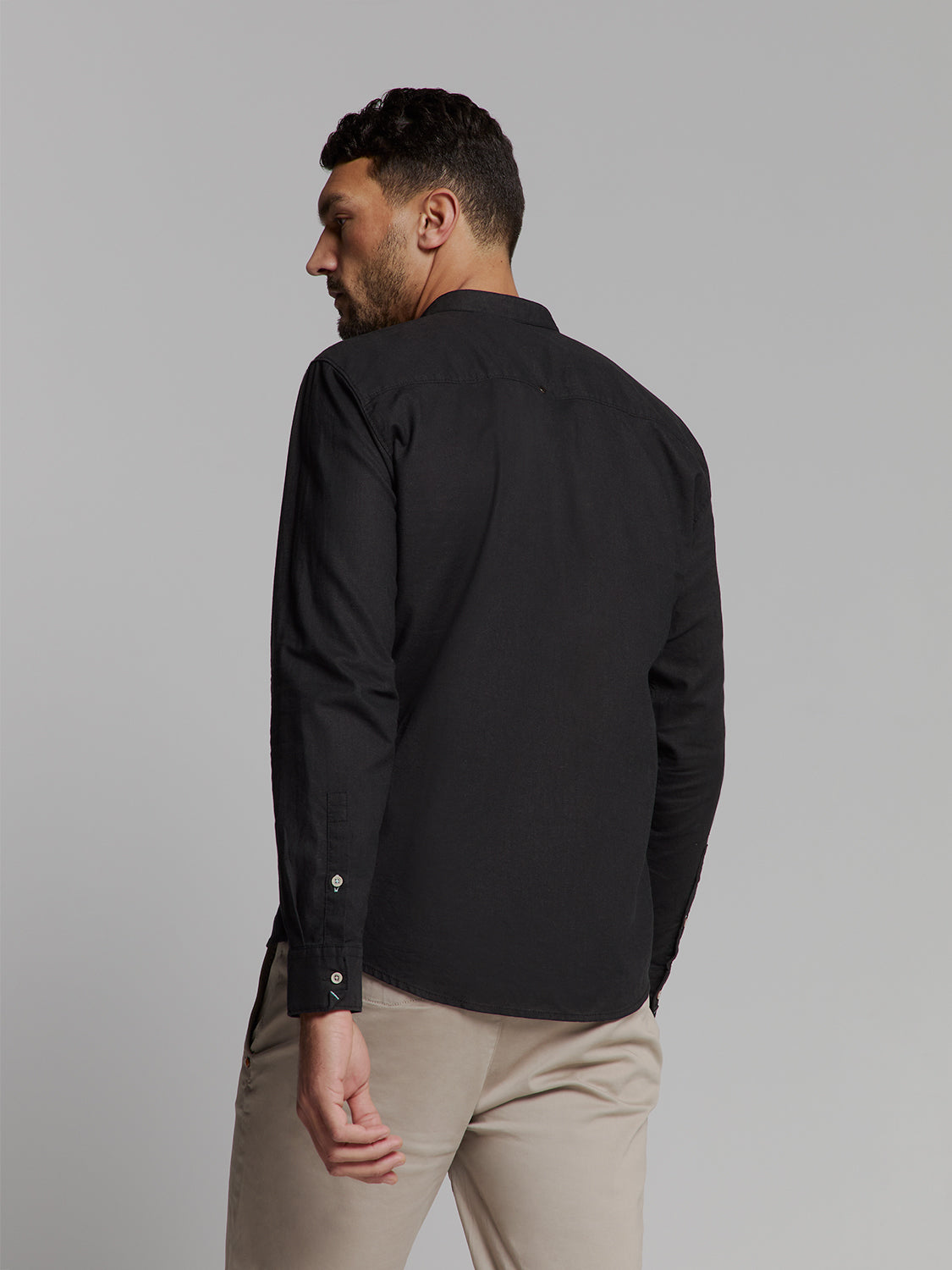 linen shirt | Black
