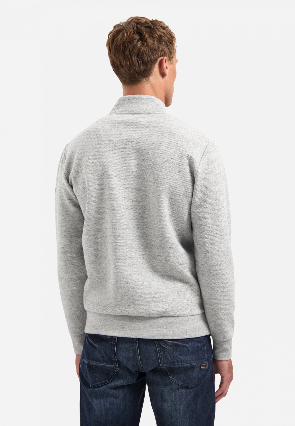 Textured cardigan | Grey Melange