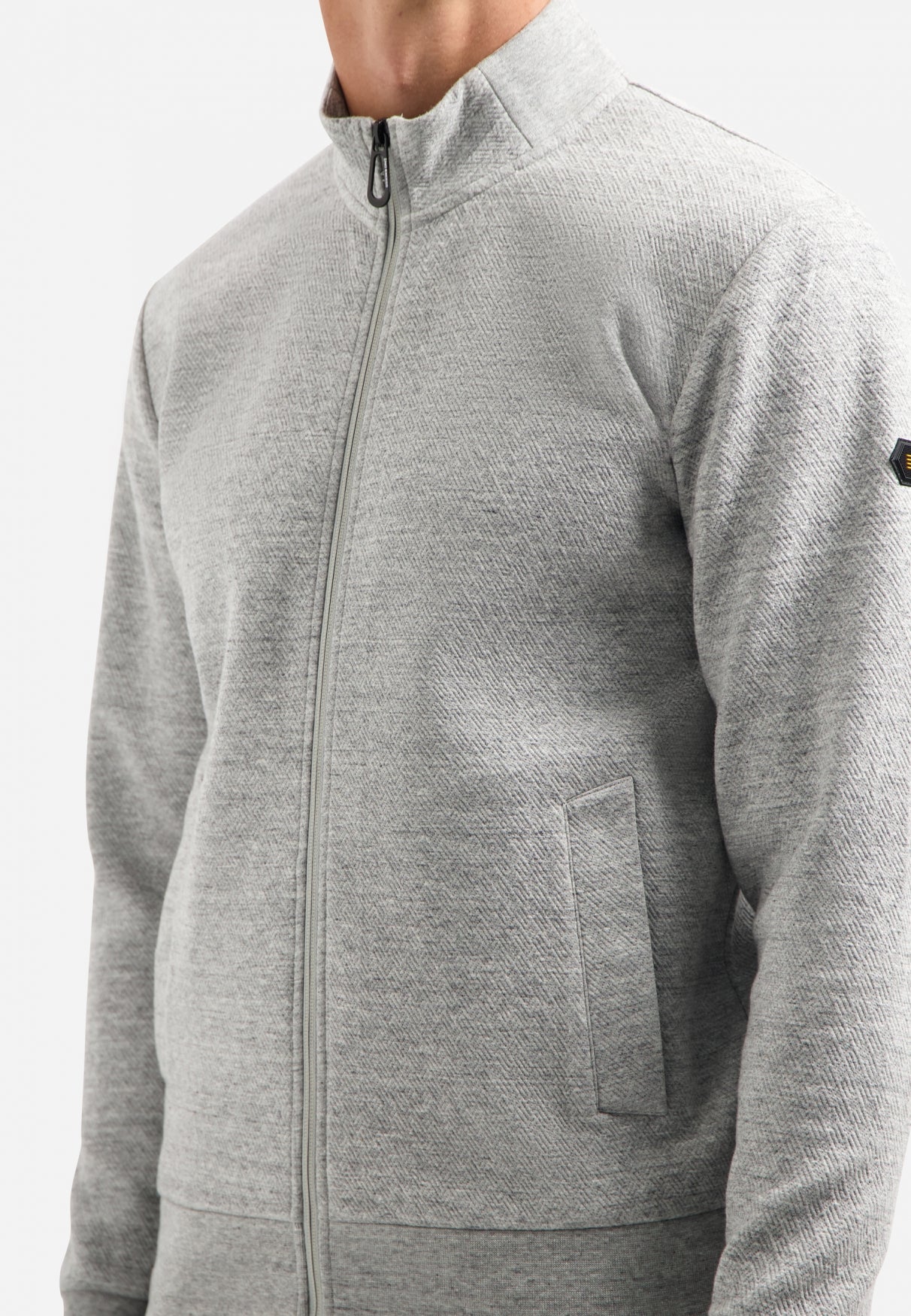 Textured cardigan | Grey Melange