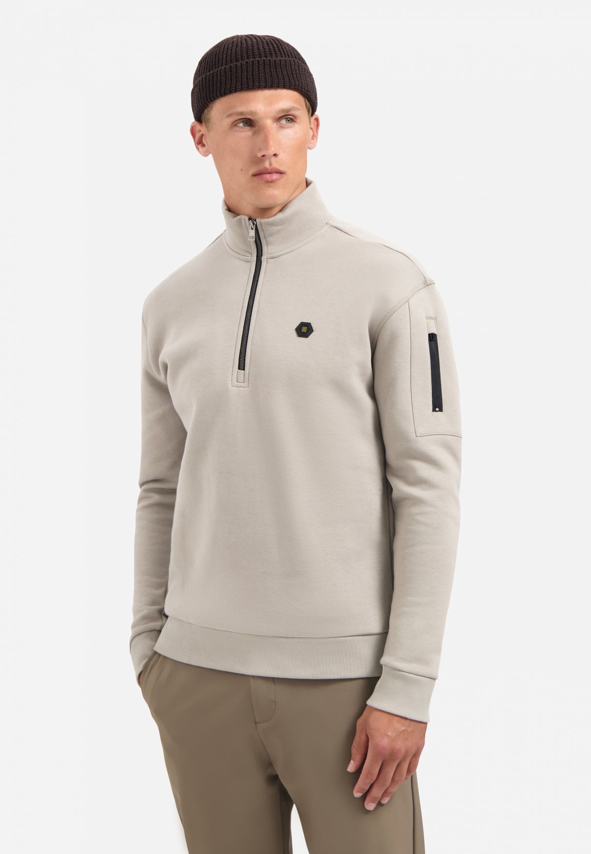 Sweat demi-zip | Clay