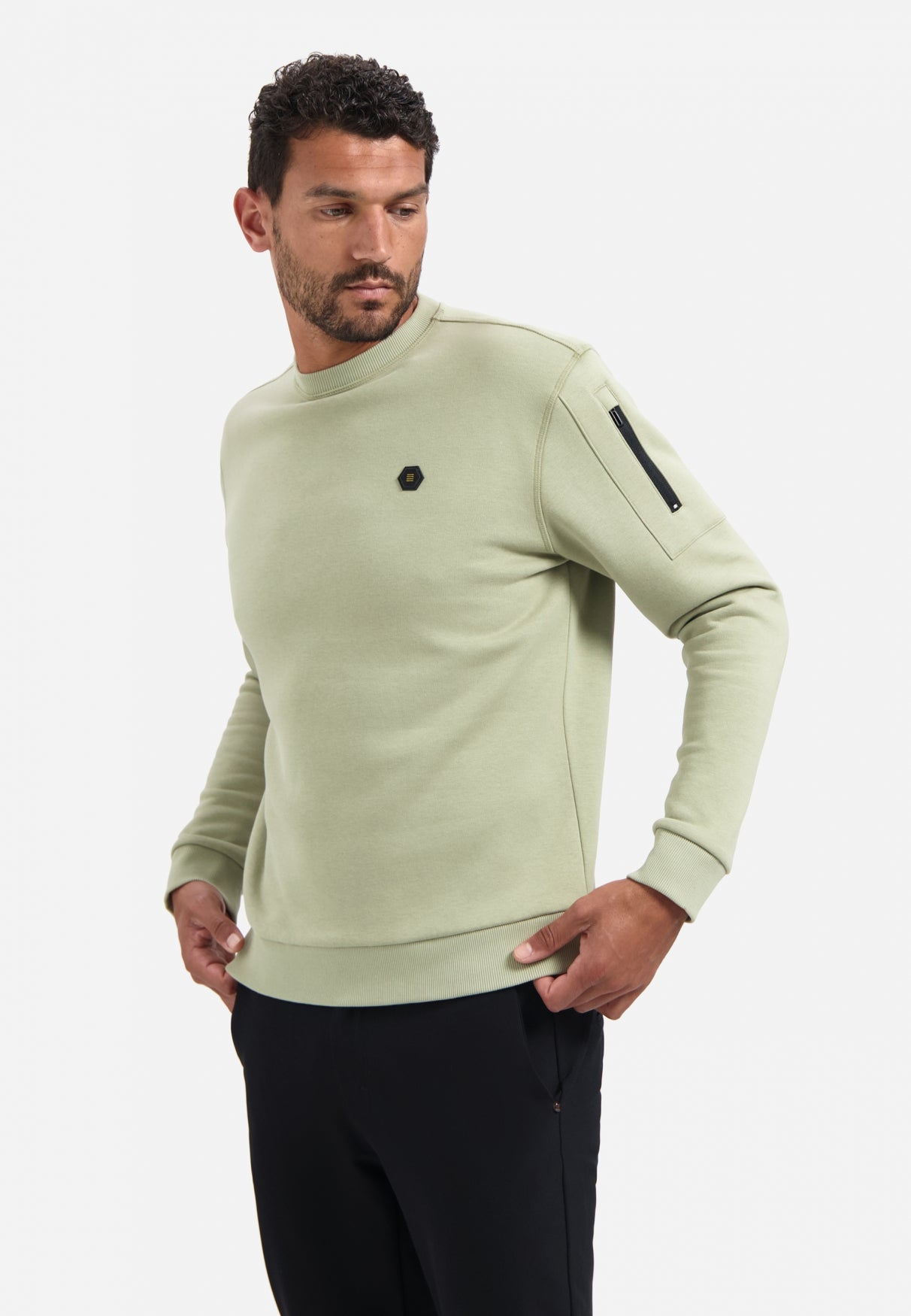 Sweat col rond | Light Moss