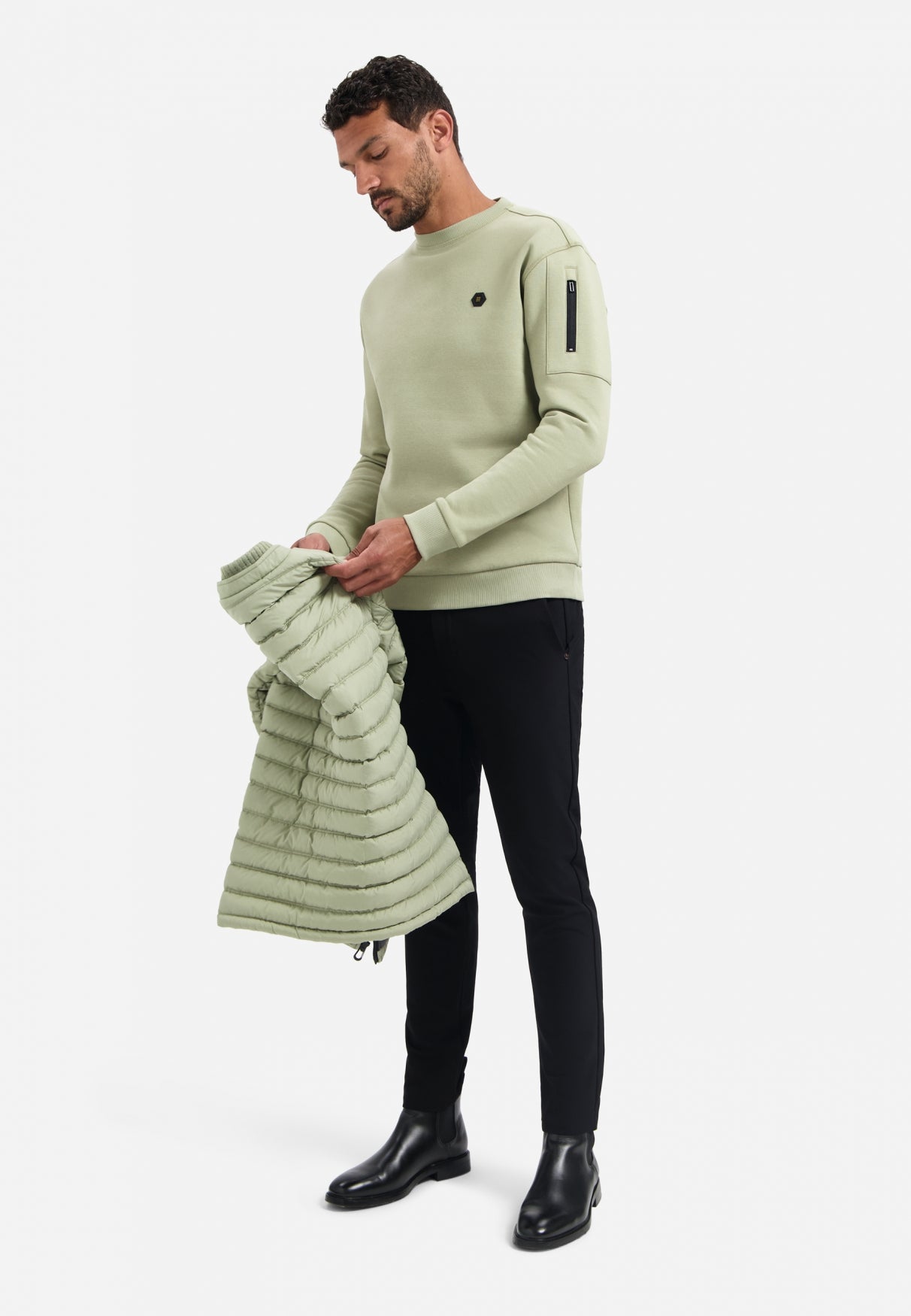 Sweat col rond | Light Moss