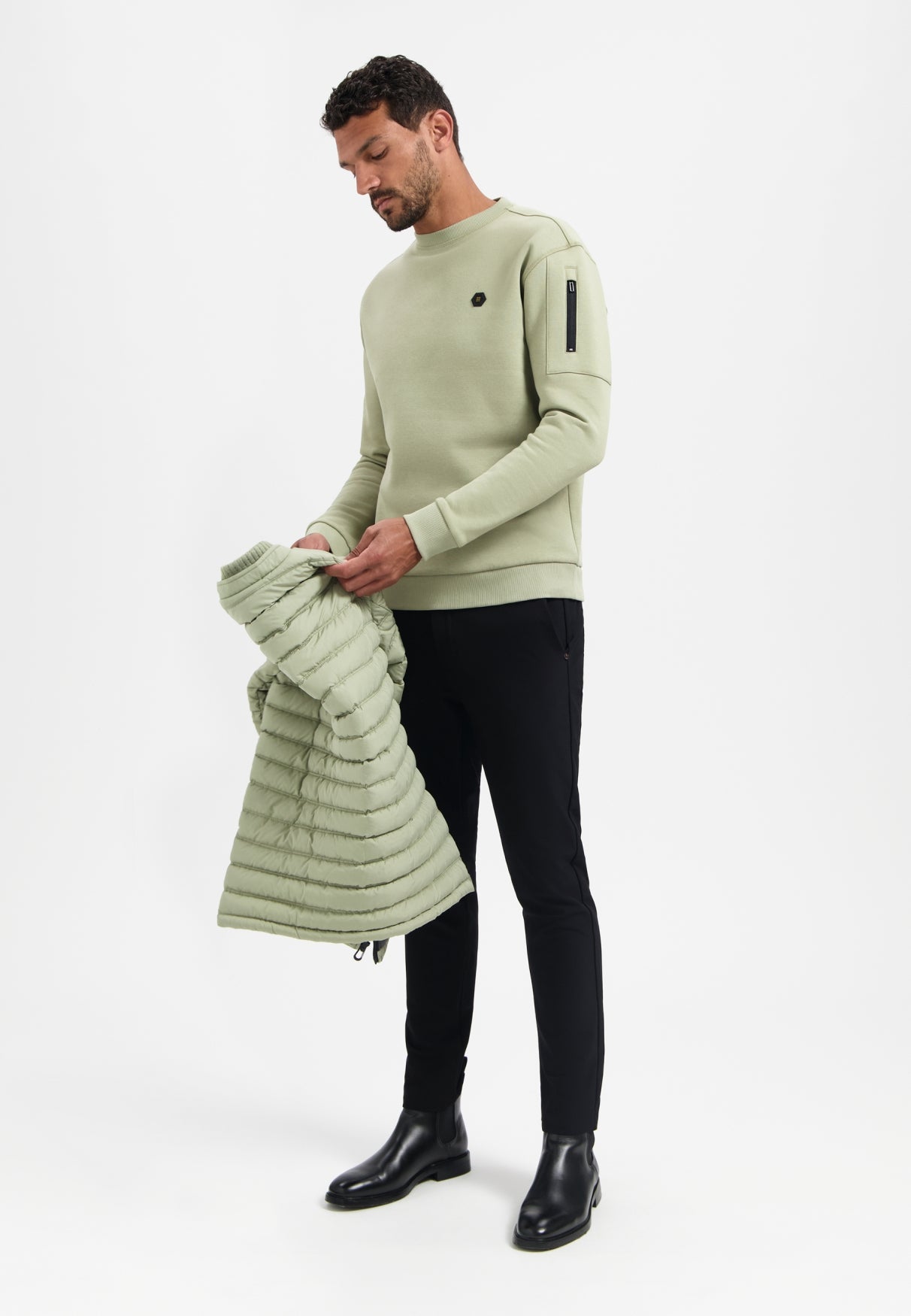 Sweat col rond | Light Moss