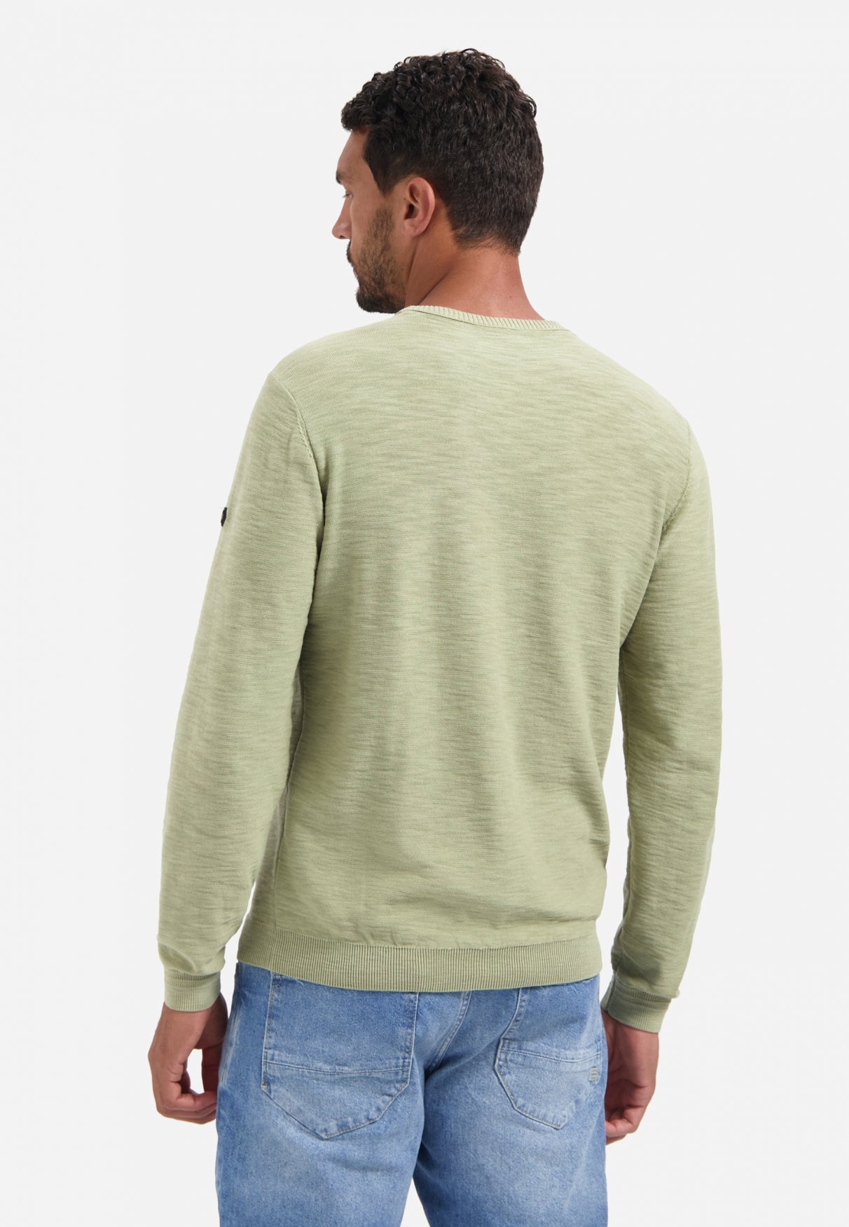 Washed look jumper | Light Moss