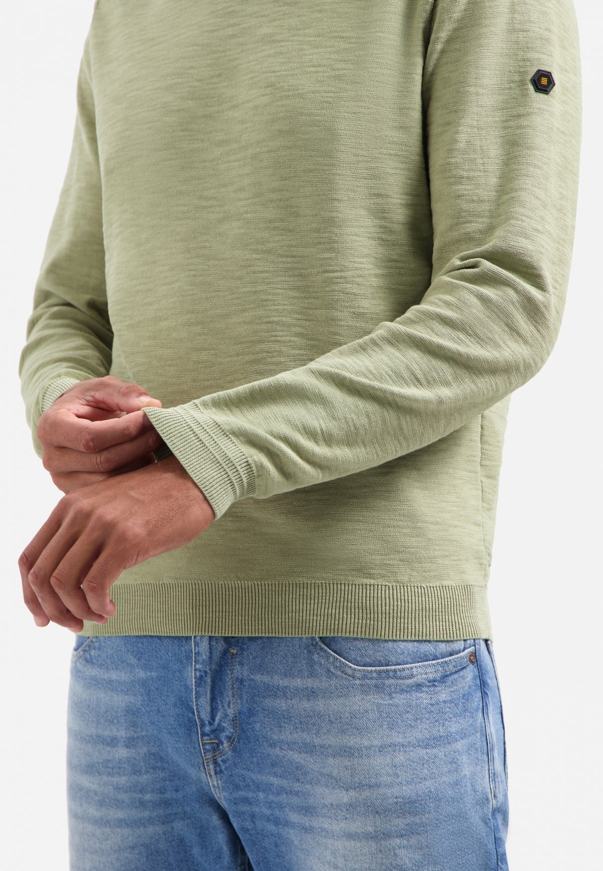 Washed look jumper | Light Moss