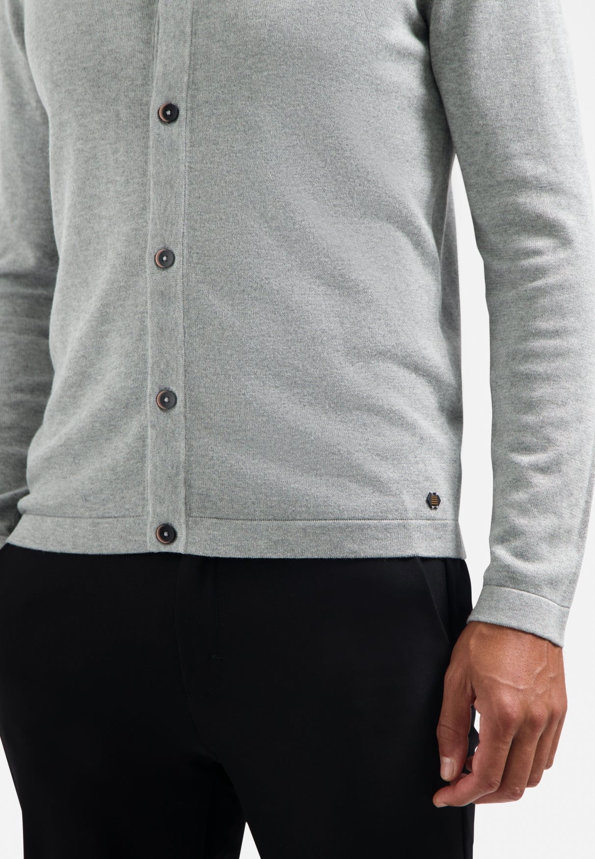 Button-Up cardigan | Grey Melange
