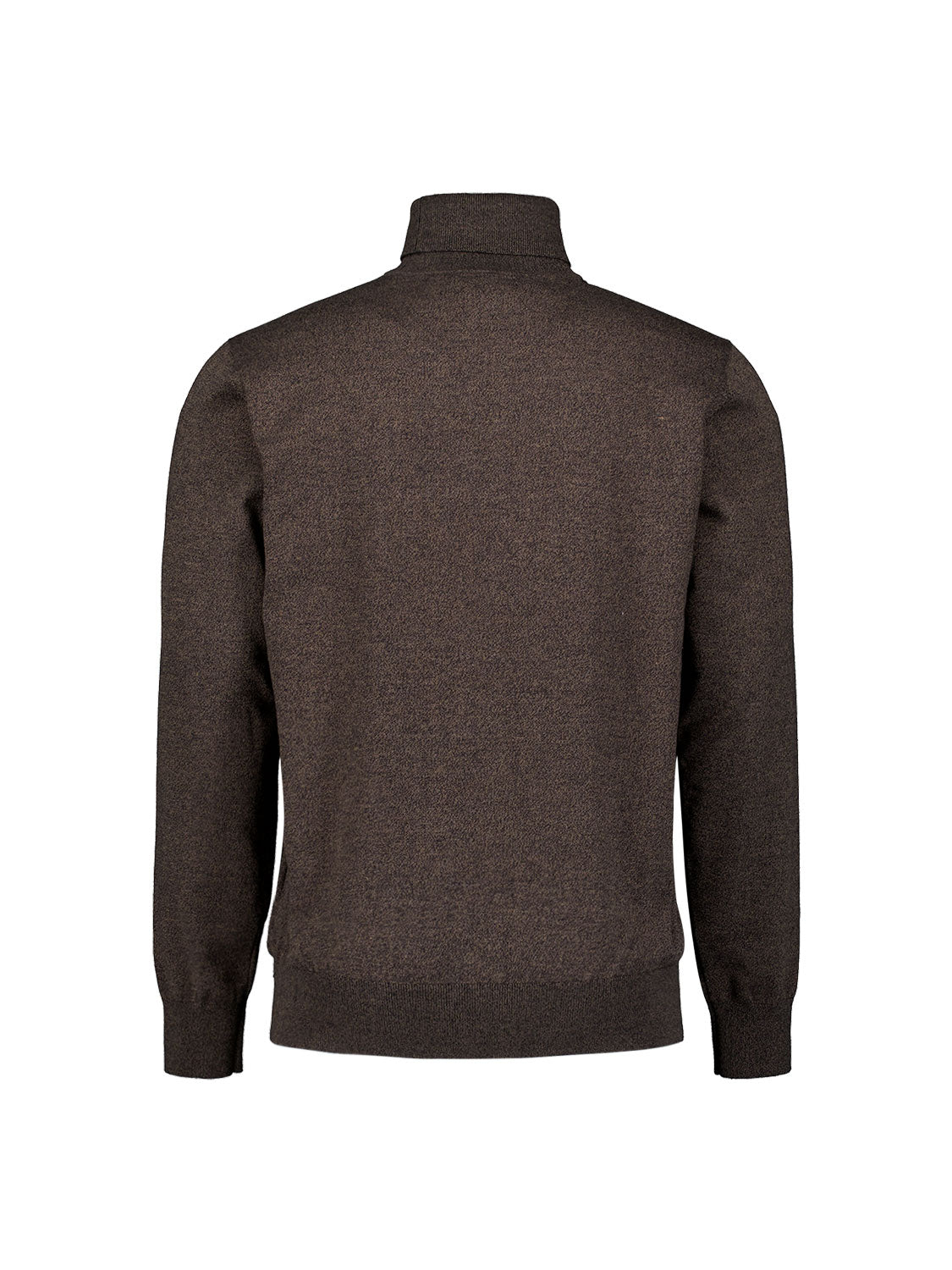 Pull col roulé en maille chinée | Taupe