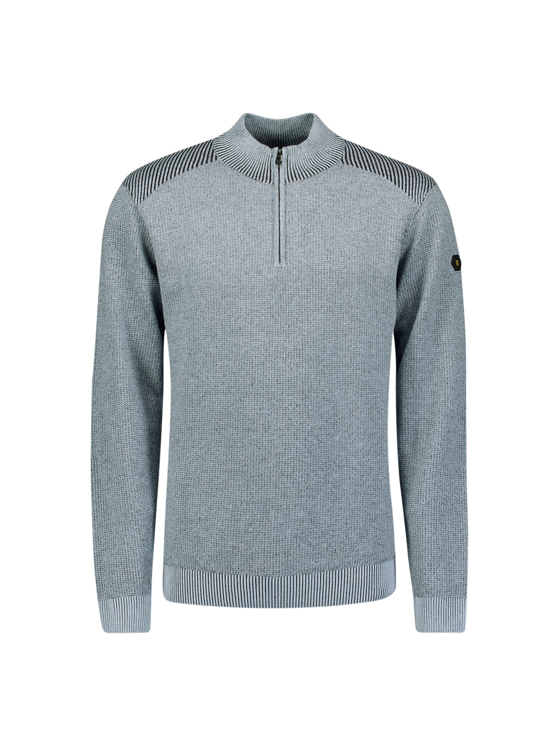 Pull zippé texturé | Dusty Blue