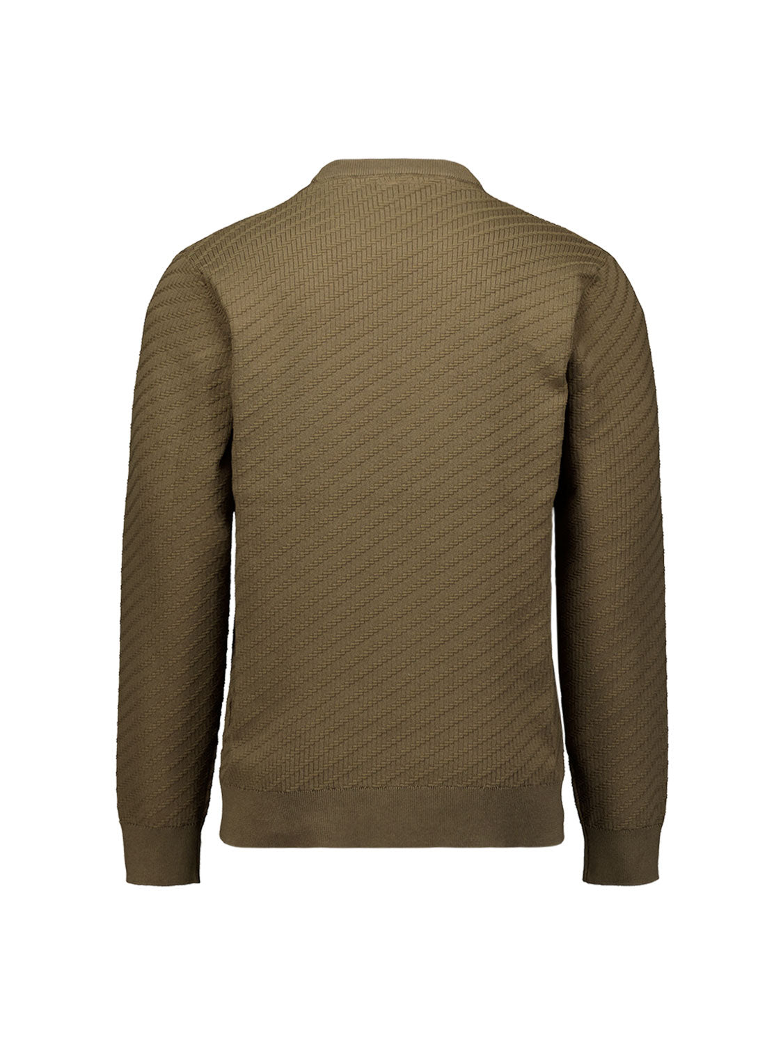 Pull à maille diagonale | Taupe