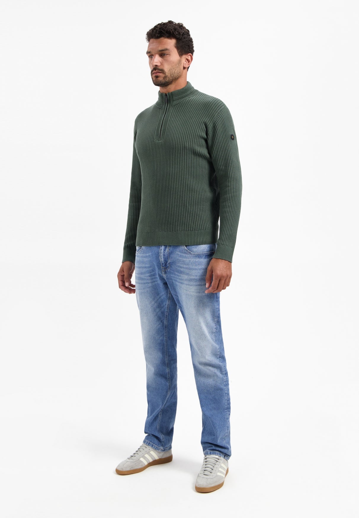 Gros pull côtelé en maille | Dark Green