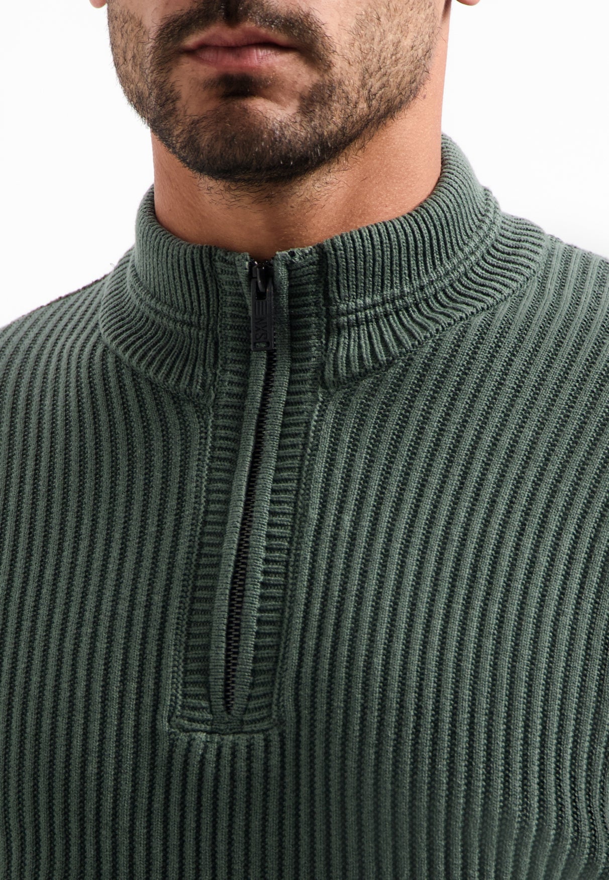Gros pull côtelé en maille | Dark Green