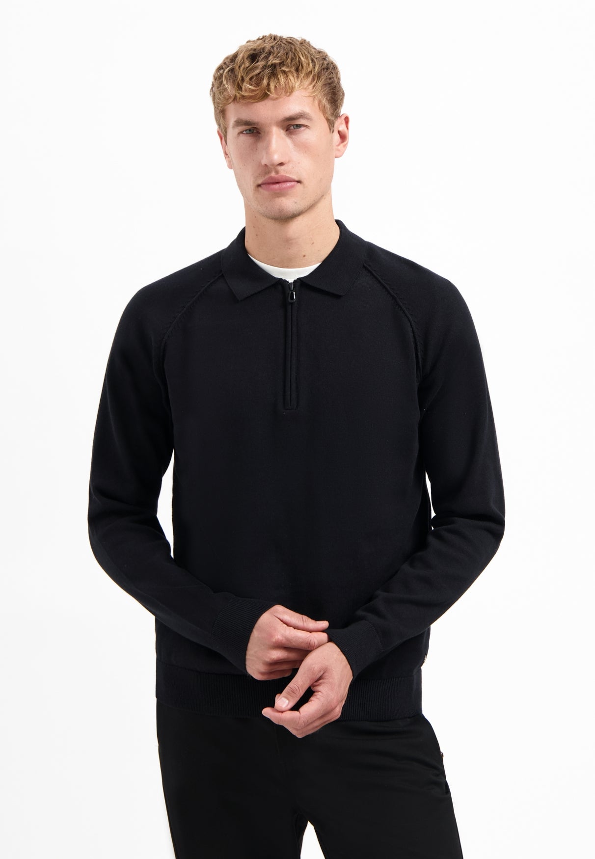 Pull polo zippé | Black
