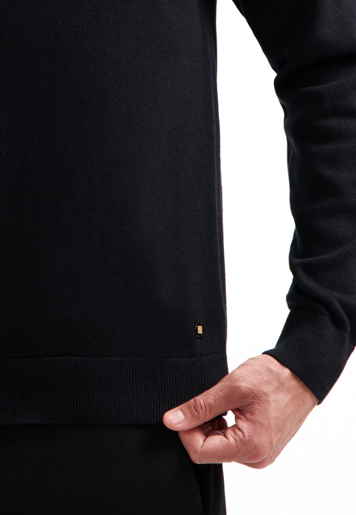 Pull polo zippé | Black