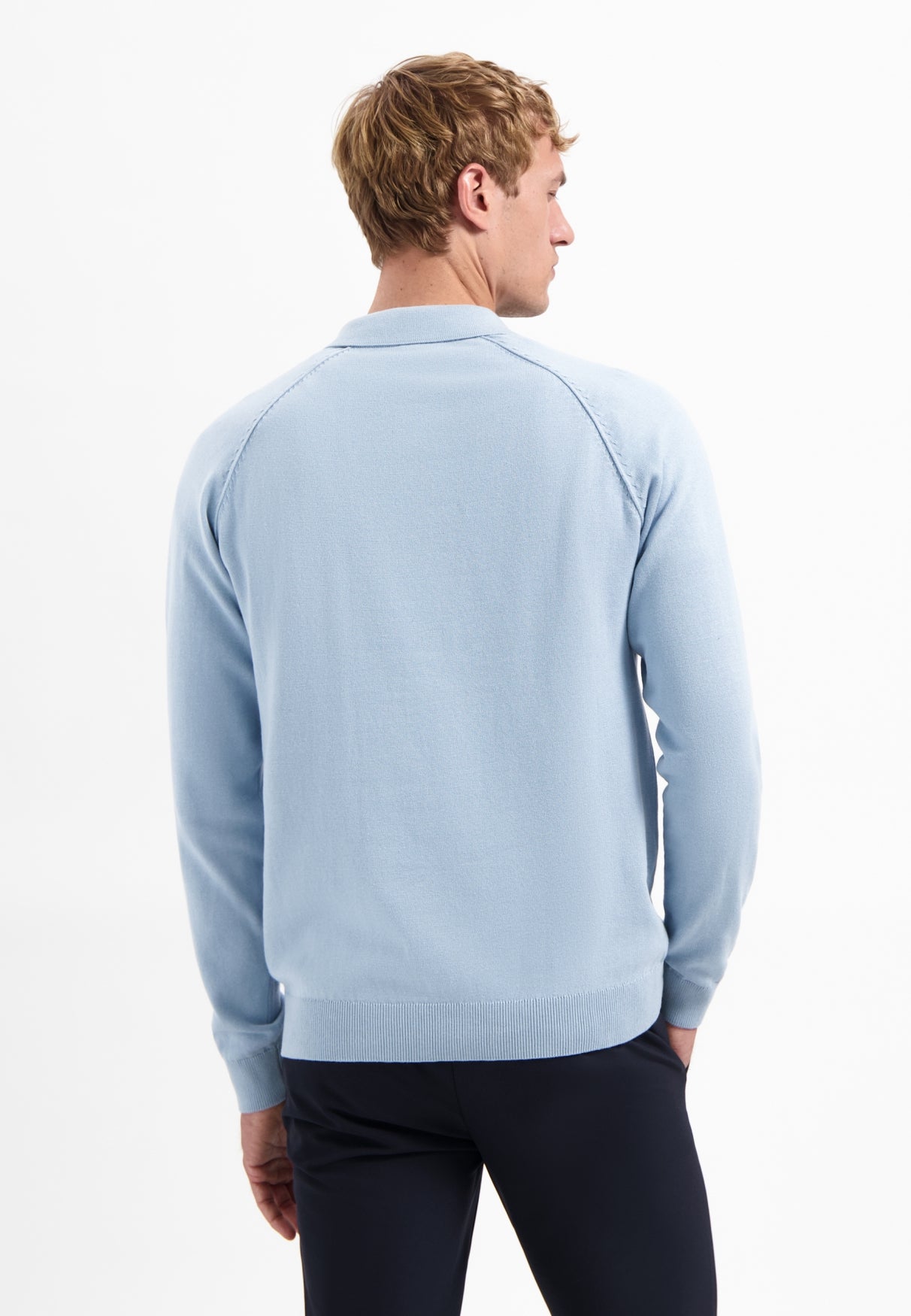 Pull polo zippé | Dusty Blue