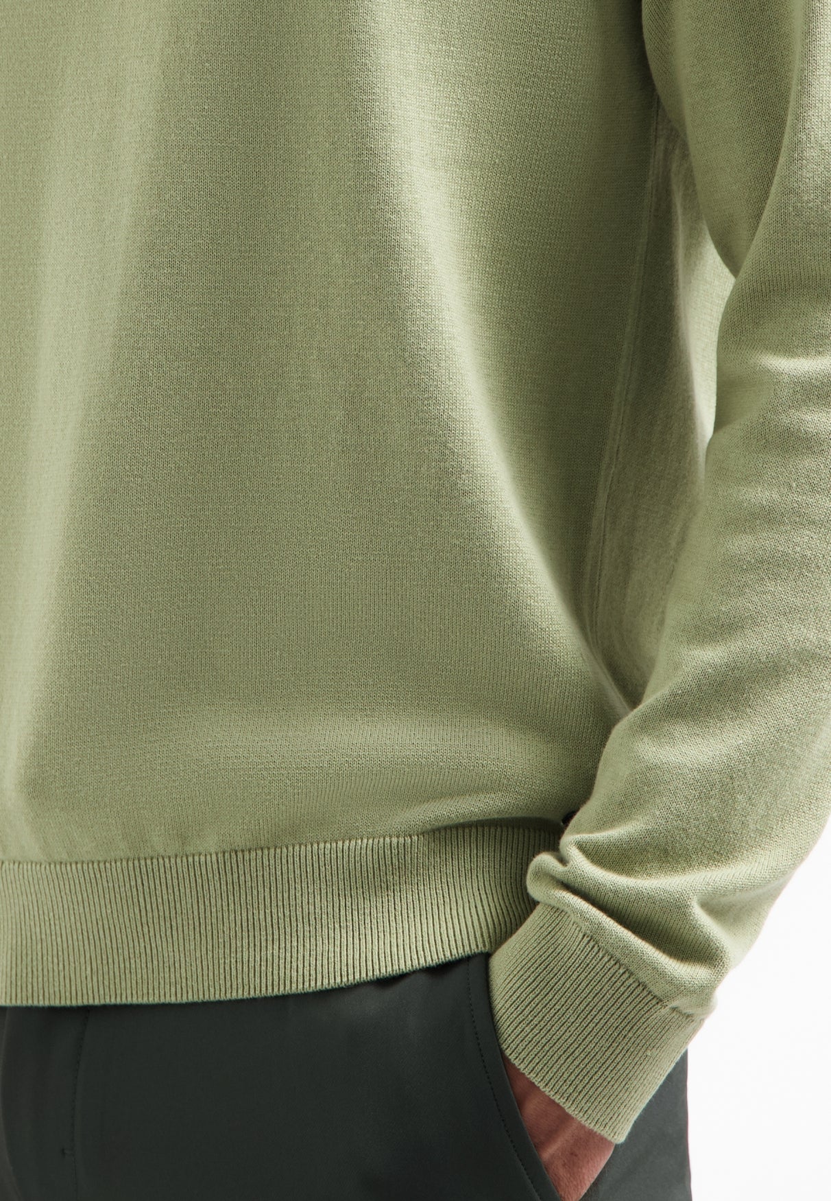 Pull polo zippé | Light Moss