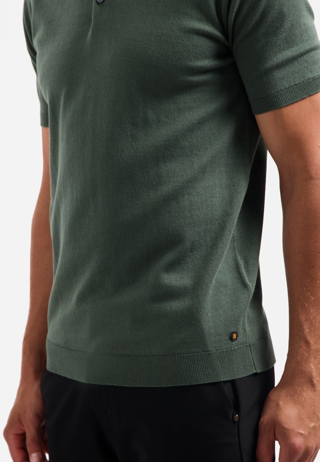 Knitted polo | Dark Green