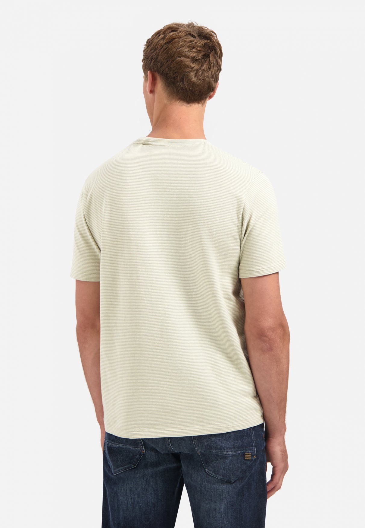 T-shirt rayé chiné | Light Moss