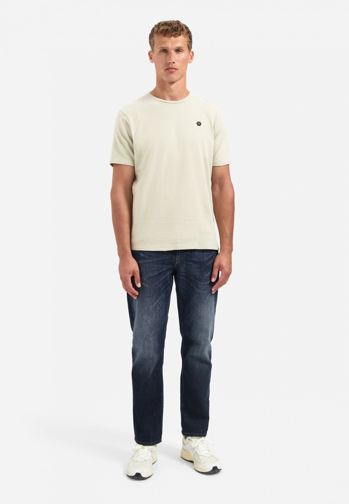 T-shirt rayé chiné | Light Moss