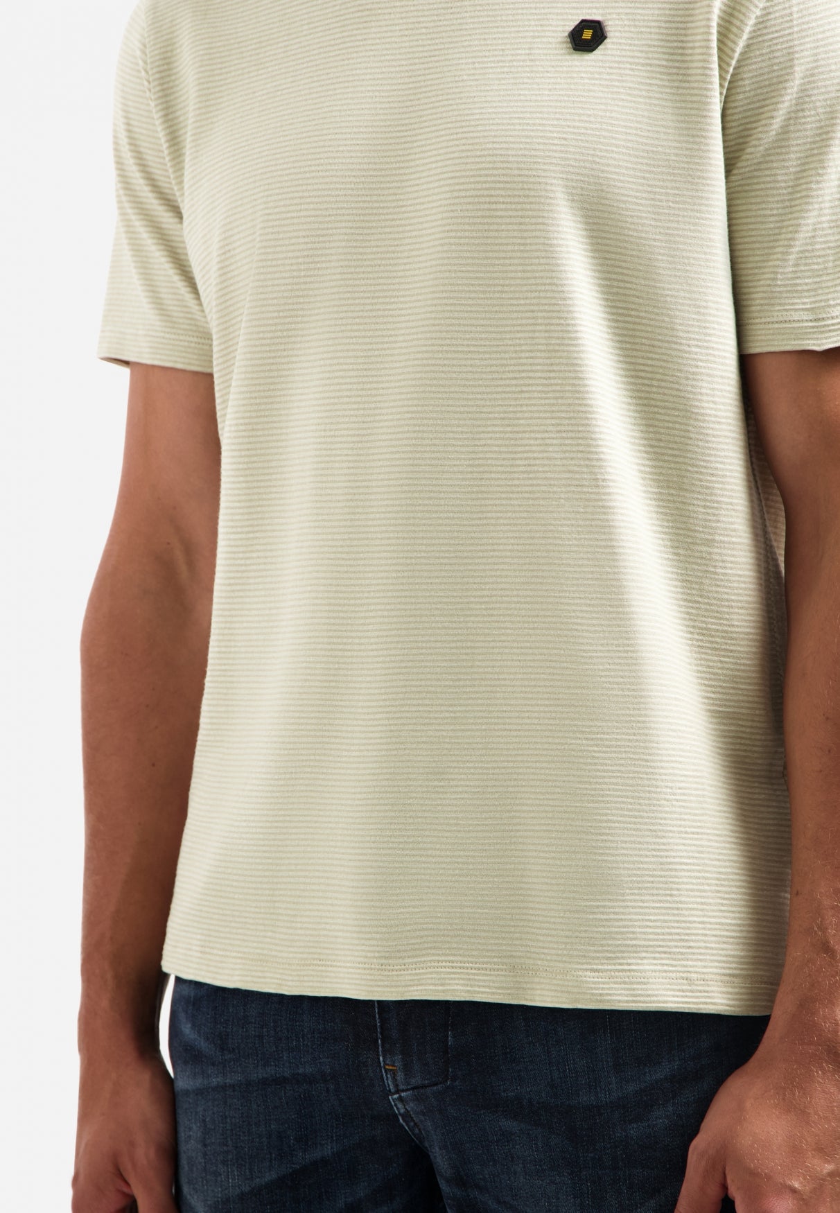 T-shirt rayé chiné | Light Moss