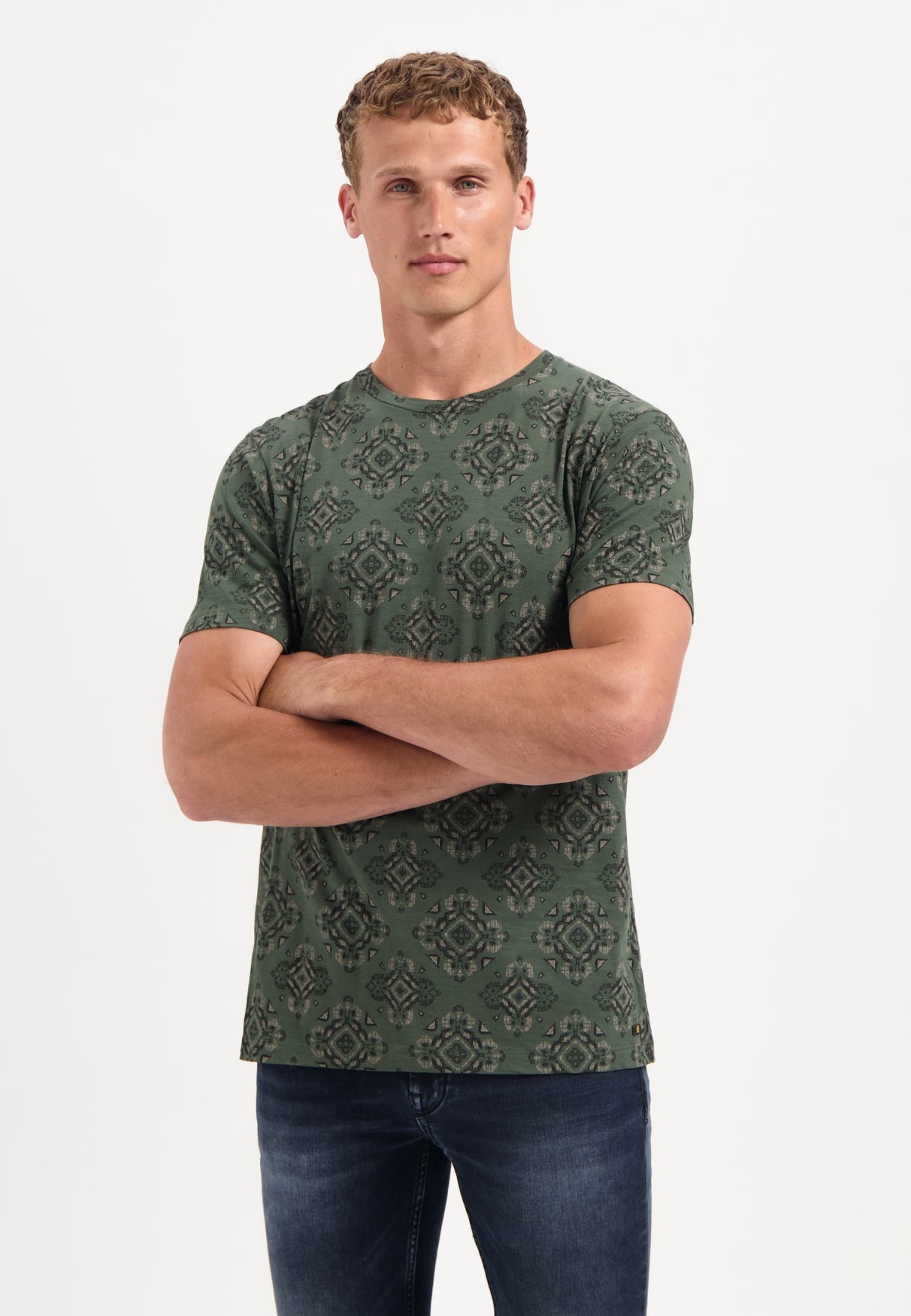 Bedrukt T-shirt | Dark Green